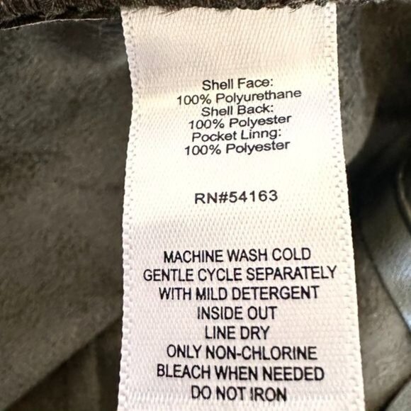 Marc New York Dark Olive Vegan Leather Belted Crop Pants Sz 14 NWT - Picture 8 of 8